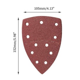20 PCS Triangle Sanding Pads, Mouse Sander Pads, Hook and Loop Detail Palm Sander Sanding Sheets Sand Paper, 11-Holes Electric Sander Sandpaper Assorted 40/60/80/120/Grits
