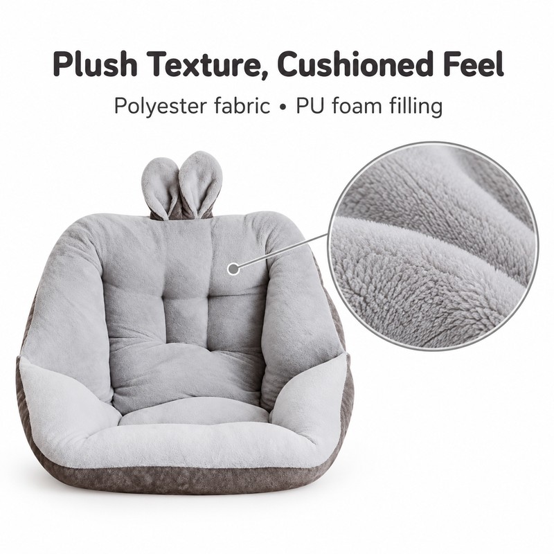Rabbit Ear Seat and Back Cushion - Polyester Fabric with