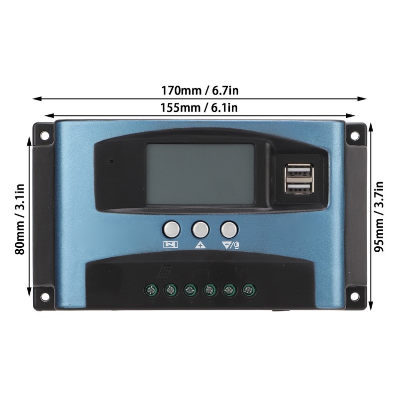 LCD Solar Charge Controller Solar Panel Controller Mobile Phone APP