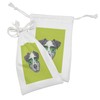 Ambesonne Jack Russell Fabric Pouch Set of 2, Greyscale Dog