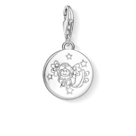 Thomas Sabo Women-Charm Pendant Little Angel Charm Club 925 Sterling silver Zirconia White 1389-051-14