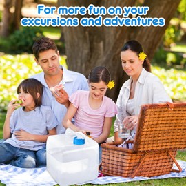 Riisoyu Foldable Water Canister, 10 L Water Container with Tap and Carry Handle, BPA-Free, Durable, Portable, Folding Canister, Drinking Water Canister for Hiking, Climbing, Outdoor, BBQ, Camping and