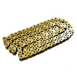 Thomletha Motorcycle 525 x 120 O-Ring Drive Chain 525 Pitch 120 Links Gold Color