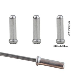 IFfree 250PCS Alloy Road Mountain Bicycle Bike Shifter Brake Cable Tips Caps End Tips Crimp Silver Bike Cable,Bike Cap,Cable Ends,Bicycle Cable,Brake Cable,Spoke Wrench,Shifter Cable,Cable end caps