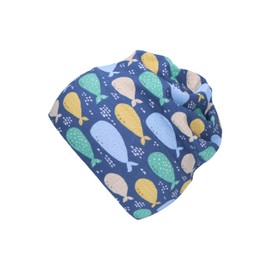 Sterntaler Unisex Children's Slouch Beanie Whales Children's Hat, mid-blue