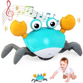 UpAfrik Crawling Crab Baby Toys Infant Tummy Time Toy 3 4 5 6 7 8 9 10 11 12 Babies Boy Girl Dancing Walking Moving Learning Crawl 0-6 to 12-18 Months Boys Girls Toddler Birthday and