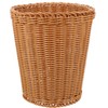 Alipis Rattan Waste Basket, Straw Trash Can Woven Wastebasket Plastic
