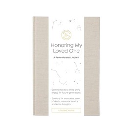 Promptly Journals, Honoring My Loved One: A Remembrance Journal (Wheat Brown, Linen) | Grief Gifts for Women and Men | Bereavement Journal | Sympathy Gift