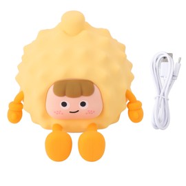 Toddlers Night Lights USB Rechargeable Warm Light Timer Cute Durian Shape Silicone Lamp for Bedroom Desktop Gift