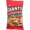 GIANTS Dill Pickle Flavored Cashews, ( 8 - 4 oz. Bags )
