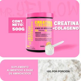 Suplemento Monohidratada Creatina  Colágeno Mr. Yellow 500g                                                                                           