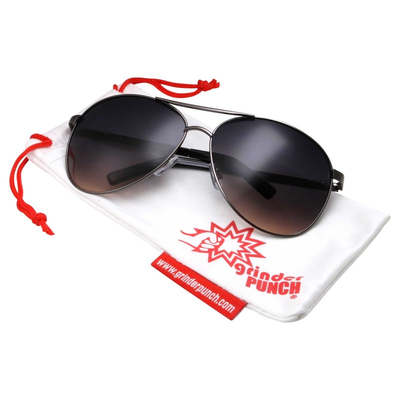 GrinderPUNCH - anteojos de sol de aviador extragrandes de gran