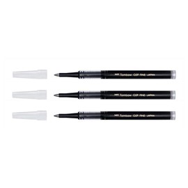 Tombow Set of 3 Refill Rollerball Refills 0.5 mm Black