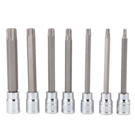 Long Neck T25 Torx T45 Bit T50 Tool Set,Llaves Torx Star Spline Hex Socket Bit Set,Long Torx Bit Socket Set,Hex and Torx Long Socket Set,Torx Long Socket,Long Torx Socket Set