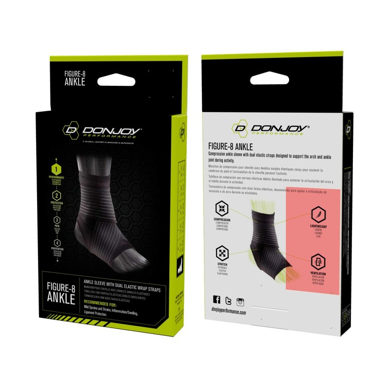 DonJoy Performance Figure 8 Ankle Sleeve with Straps for Moderate
