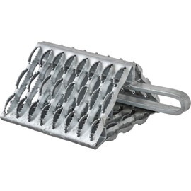 Buyers Products WC091060 Galvanized Serrated Wheel Chock, 9 x 10 x 6 Inch, Texturized for Ideal Use for Off Road, Snowy, Muddy Or ICY Conditions for Truck Maintenance and Storage