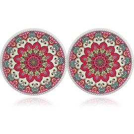 Ceramic Stone Trivet for Hot Pots and Pans, Insulated Dish Pads, Scratch Proof Cork Base, Protector for Dinning Room Table, Round 7.9 Inch Set of 2