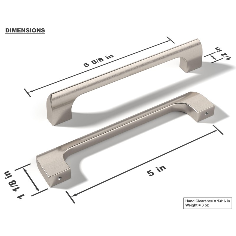 monti hardware | 1 Pack Brushed Nickel 5 Inch Hole