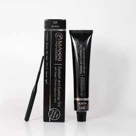 01 Black Makki Professional Intensive Eye lash and brow tint dye with argan oil & hualuronic acid 22ml