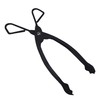 Straight Coal Tongs Metal Fireplace Firepit Wood Coal Scissor Grabber