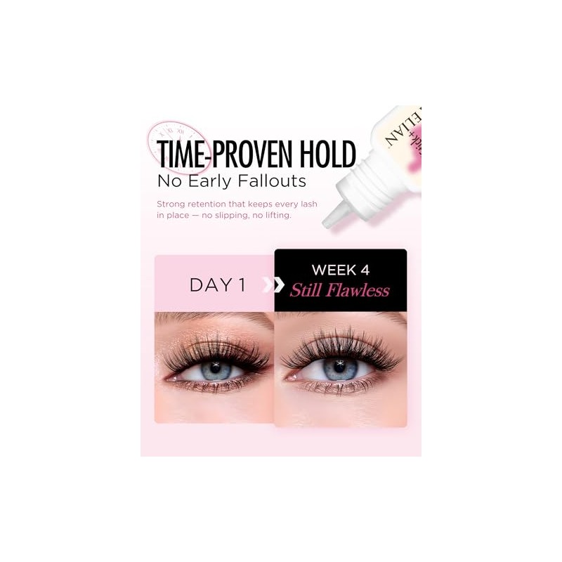 BEYELIAN Sensitive Lash Cluster Glue,Strong Hold Eyelash Extension Black Glue