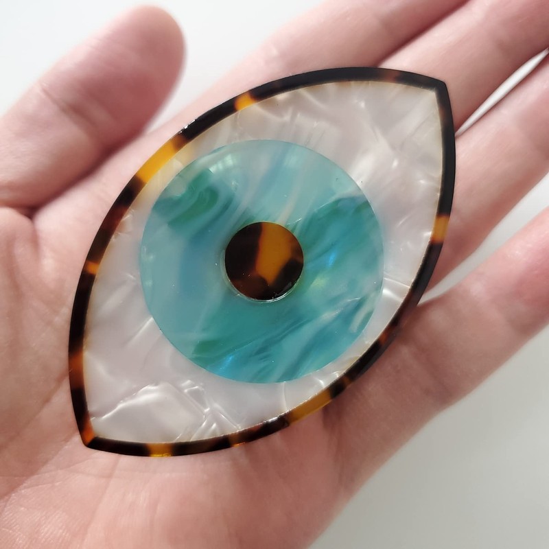 Big Evil Eye Claw Clips,Cellulose Acetate Hair Clips,Hair Claw Clips