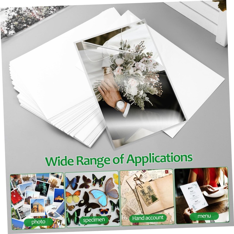 Tofficu 50Sheets Self Laminating Photo Sheets Laminating Pouches Easy to