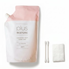 Plus Restore Cleansing Soap Foam, Home Care (Refill, 16.9 fl oz (500 ml) (Double Face Wash Not Required), Includes Mini Soap