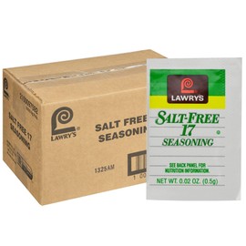 Lawry's Salt Free 17 Seasoning Packets, 500 count - One 500 Count Box of 17 Seasoning Spice Blend Packets, Perfect Seasoning for Low Sodium and Reduced Sodium Diets