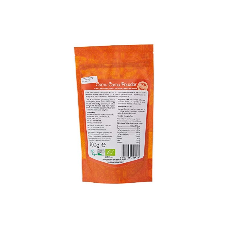 SUPERFOODIES Organic Camu Camu 100g (PACK OF 1)