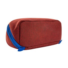 Tatonka Square Zip Pouch M (2L) – Foldable Washing Bag with 2 Zippered Mesh Pockets, No PFC/PFAS, 10 x 25 x 9 cm, Tango Red, 10 x 25 x 9 cm, Hinged Wash Bag