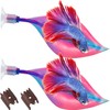 WILLBOND 2 Pieces Silicone Betta Bed Leaf Hammock for Betta
