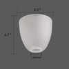 Anmire 4 Pack Frosted Glass Shade, Bell Shaped Light Fixture