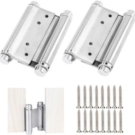 CENPEK 2PCS 3 Inch Stainless Steel Two-Way Hinge Double Opening Spring Hinge Cowboy Gate Fence Auto Close Hinge