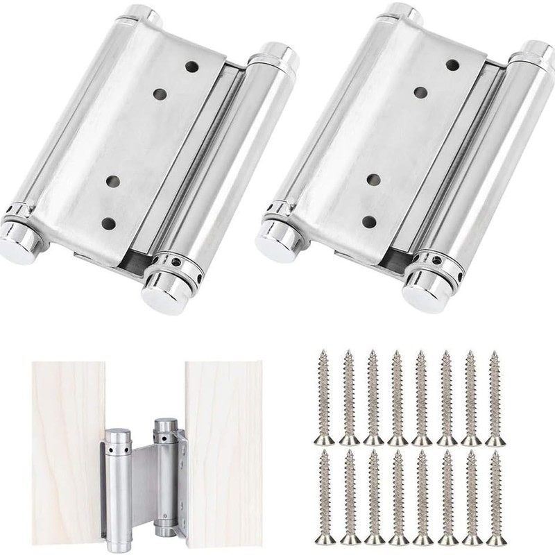 CENPEK 2PCS 3 Inch Stainless Steel Two-Way Hinge Double Opening