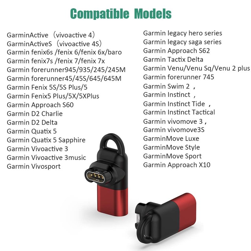 Ankky Garmin Watch Charger to 8-Pin Adapter 90 Degrees, Compatible