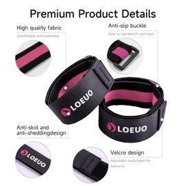 LOEUO Booty Bands for Working Out Glutes, Adjustable Blood Flow Restriction Bands with Non Slip for Workout Butt & Thigh Building, Occlusion Bands for Women and Men Glutes Easy to Carry