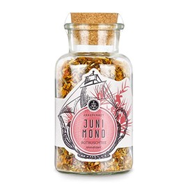 Ankerkraut Junimond Redbush Tea, 85 g in Cork Glass, Loose Tea in Premium Quality, Gift Idea, Drink to Feel Good