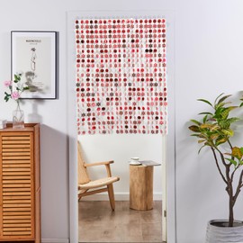 20Pcs Sequin Beaded Curtain Doorway Beads Curtain Red Sparkle Christmas Tree Decorations Easy Installation Hanging Decor for Stage Festivals Wedding Party Supplies