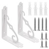 Rustark 2 Pack 5 Inch White Decorative Shelf Brackets Heavy