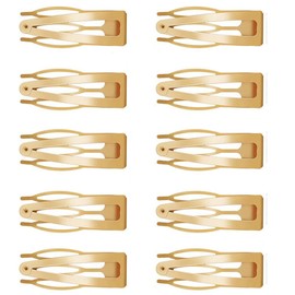 10pcs Double-Grip Hair Side Clips Metal Snap Barrettes Hair Styling Tools Women Gold