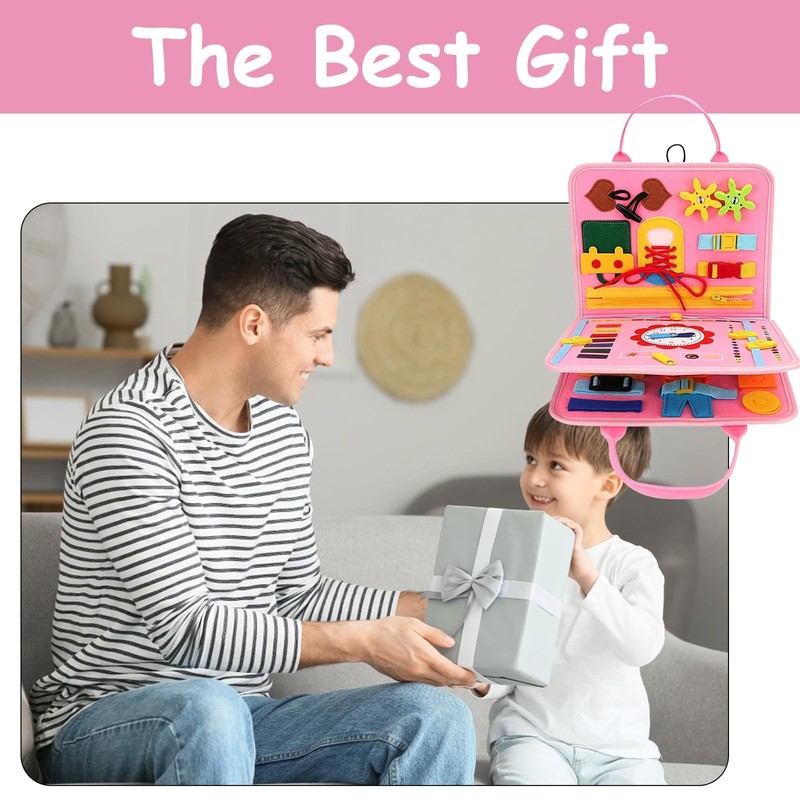 FunnAura Busy Sensory Board 1+ Year Old Toddlers, Baby Busy