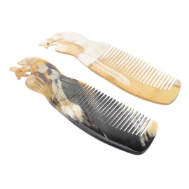Baluue Horn Hair Comb Set of Natural Material for Massage Hair Styling Random
