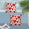 Valentine Pillow Covers 18x18 Set Of 2 Romantic Red Pink
