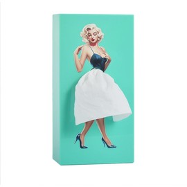 Funny Tissue Box Cover, Lady Skirt Tissue Box Cover, A Funny Vintage Lady Up Dress Design Tissue Box Holder Rectangular Decor