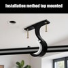 2Pcs Adjustable Curtain Rod Brackets, ø20-28mm Drapery Hooks Heavy Duty