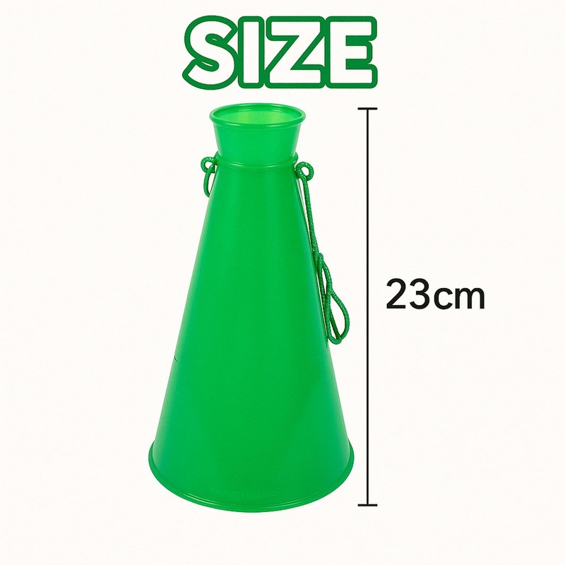 Pure Seek Megaphone Green Plastic Cheer Noise Maker Keepsake Sports