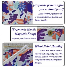 NOTIONSLAND Sewing Baskets for Home, Medium-Sized Sewing Box for Storage and Organisation, Sewing Basket with Accessories, Gift for Christmas, Thanksgiving, Mother's Day (Colourful Geometric)