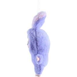 Vinyl Plush Doll, Stuffed Animals with Vinyl Face Lovely Vivid Expression for Girls Boys, Cute Popular Macaron Purple Kawaii Bunny Plush Toy Doll Gift for Collectibles Car Home Décor Birthday Keychain