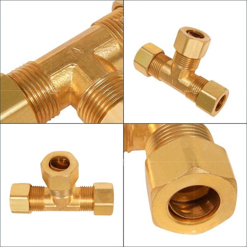 Highcraft D64-12-OM Compression Tee Pipe Fitting 1/2" OD. Connection Lead-Free